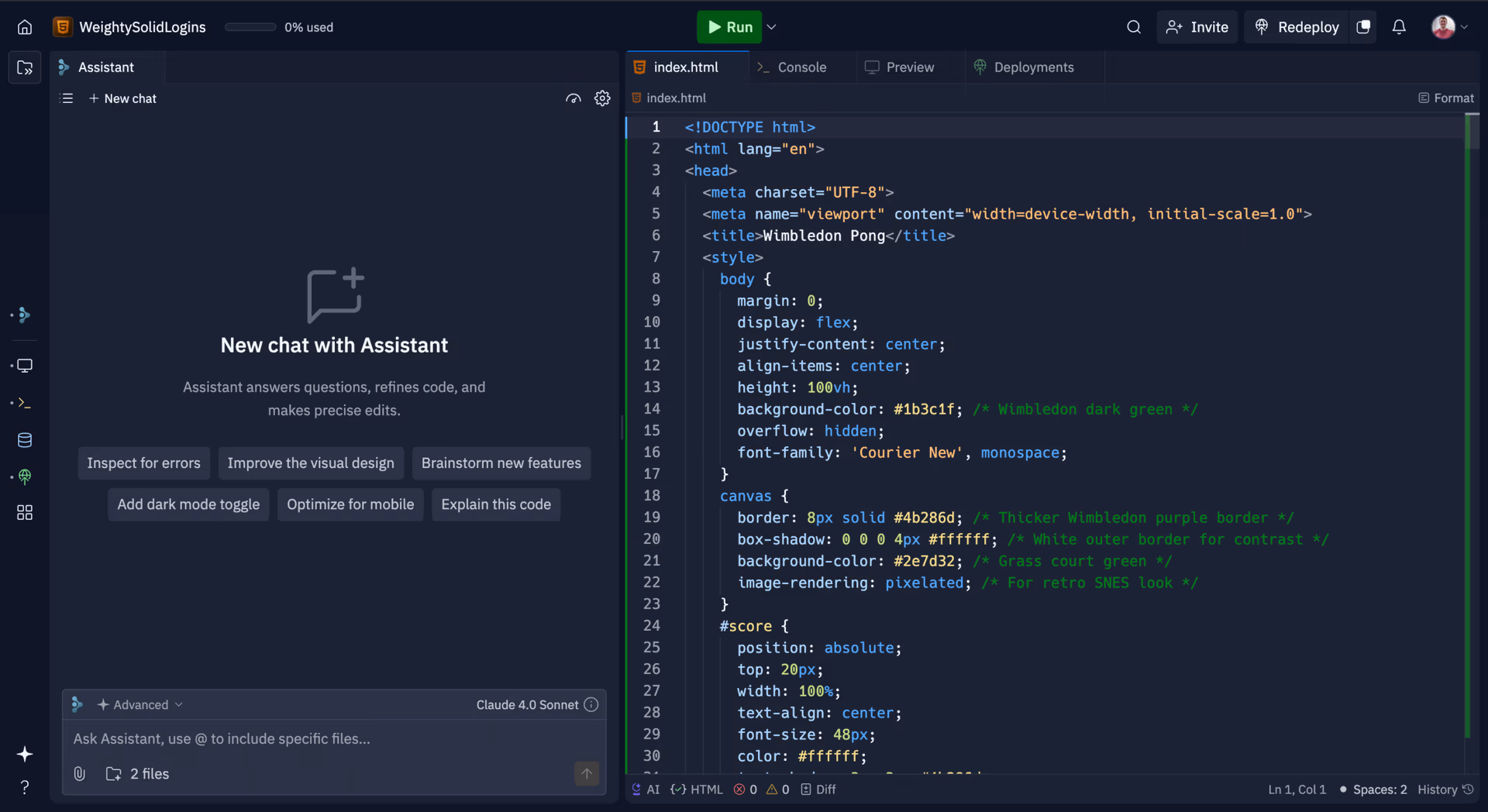 Inserting the Grok generated code into the Replit app builder.